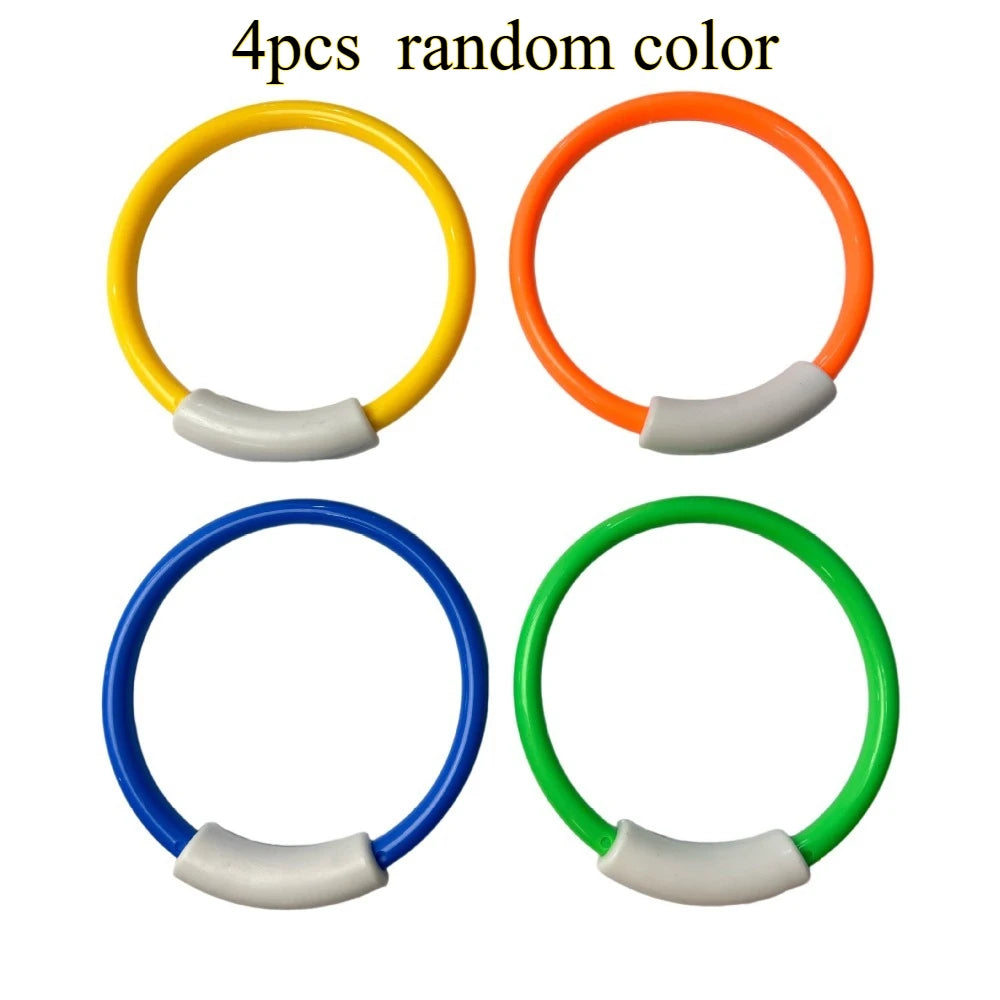 4-Piece Colorful Kids Diving Rings – Pool Swimming Toys Kids Diving Rings Babs MULTI