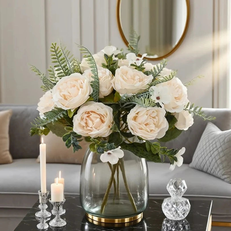 Artificial Silk Peony Bouquet – Wedding & Home Décor (1/3 Pc) Artificial Flower Bouquet Babs