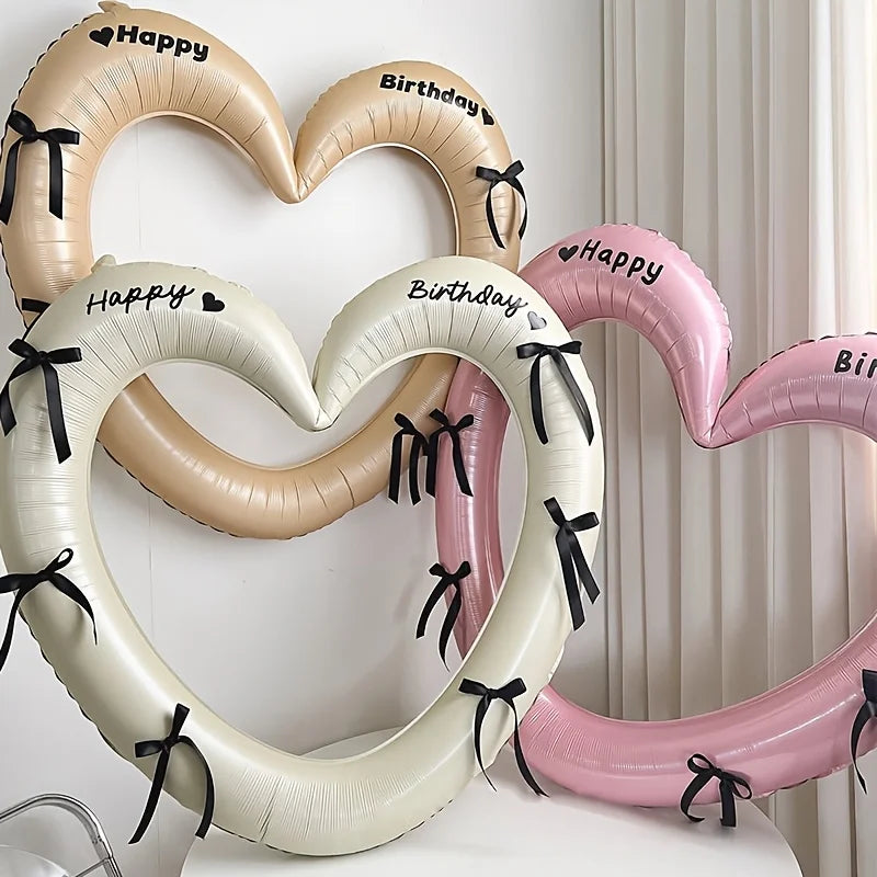 40-Inch Birthday Bow Foil Balloon Set – Party Decoration Foil Balloon Set Babs