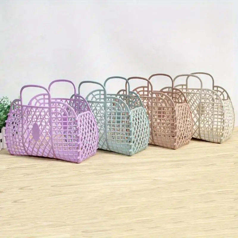 2-Pack Foldable Mesh Laundry Basket – Portable Plastic Wash Basket Foldable Laundry Basket Babs