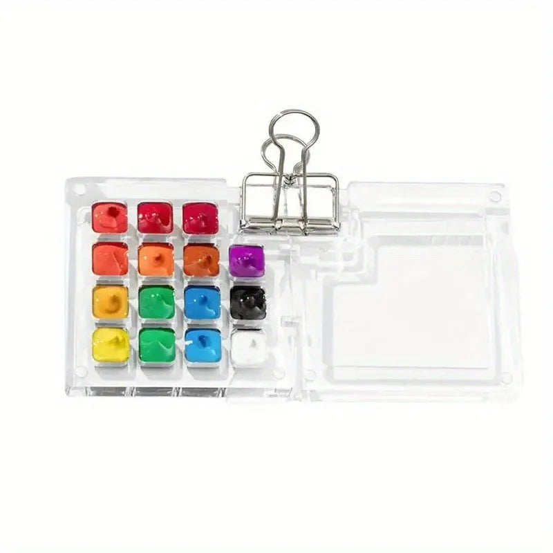 Acrylic Mini Watercolor Palette 8/15 Grids – Portable Travel Tray Watercolor Palette Babs 15
