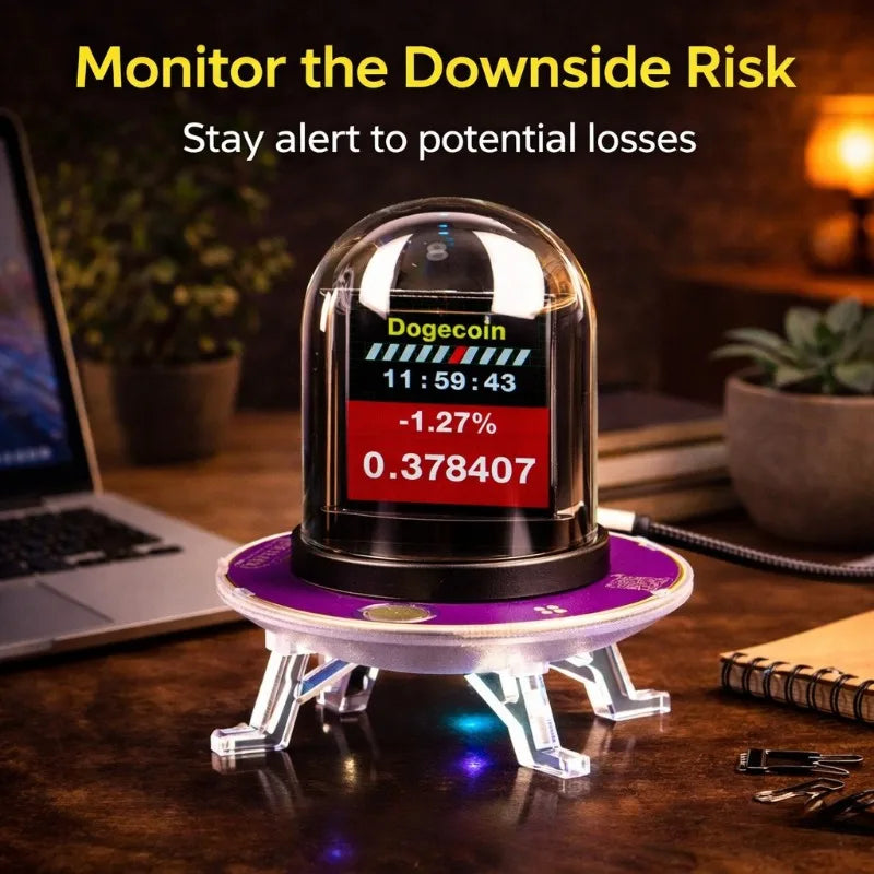 UFO Smart Digital Desk Clock – WiFi Weather, RGB & Stock Display Smart Desk Clock Babs