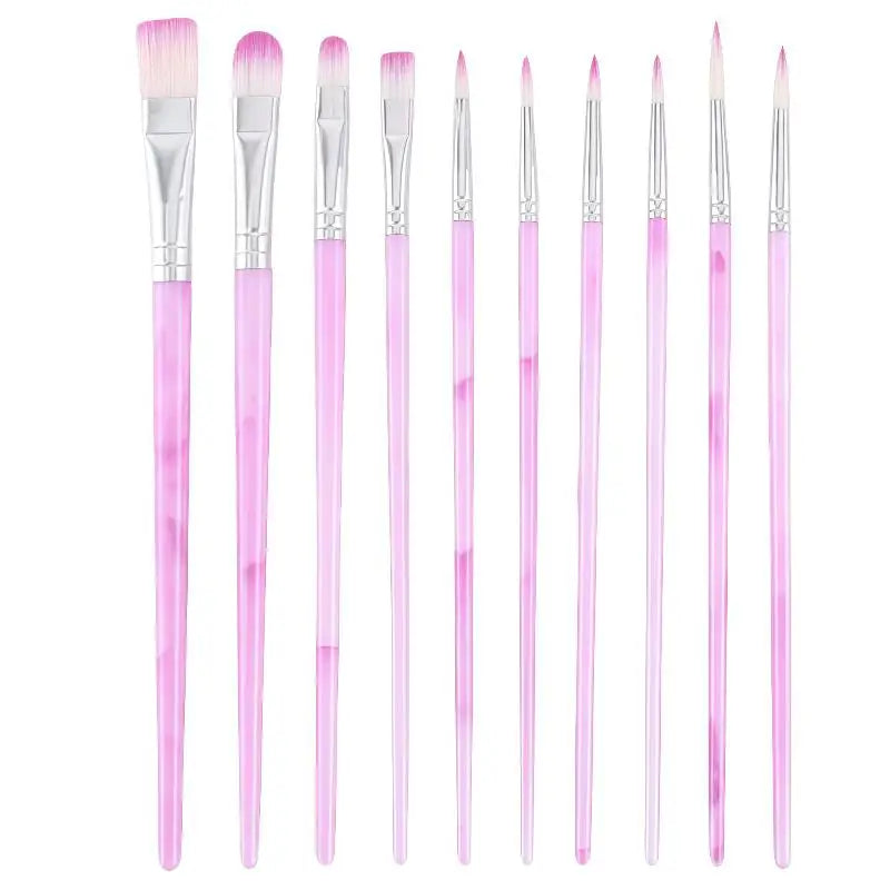 10-Piece Artist Paint Brush Set – Oil, Acrylic & Watercolor Artist Paint Brush Set Babs A2