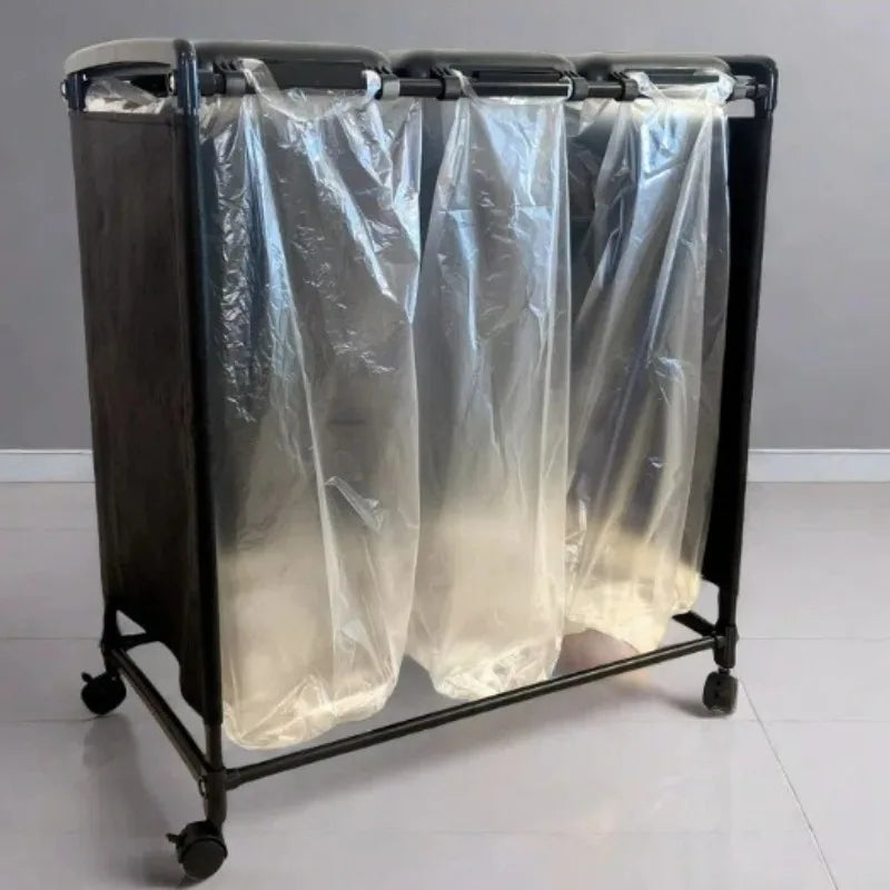 Modern Large Capacity Trash Can Rack with Wheels | 68×77×38cm Waste Sorting Rack Babs