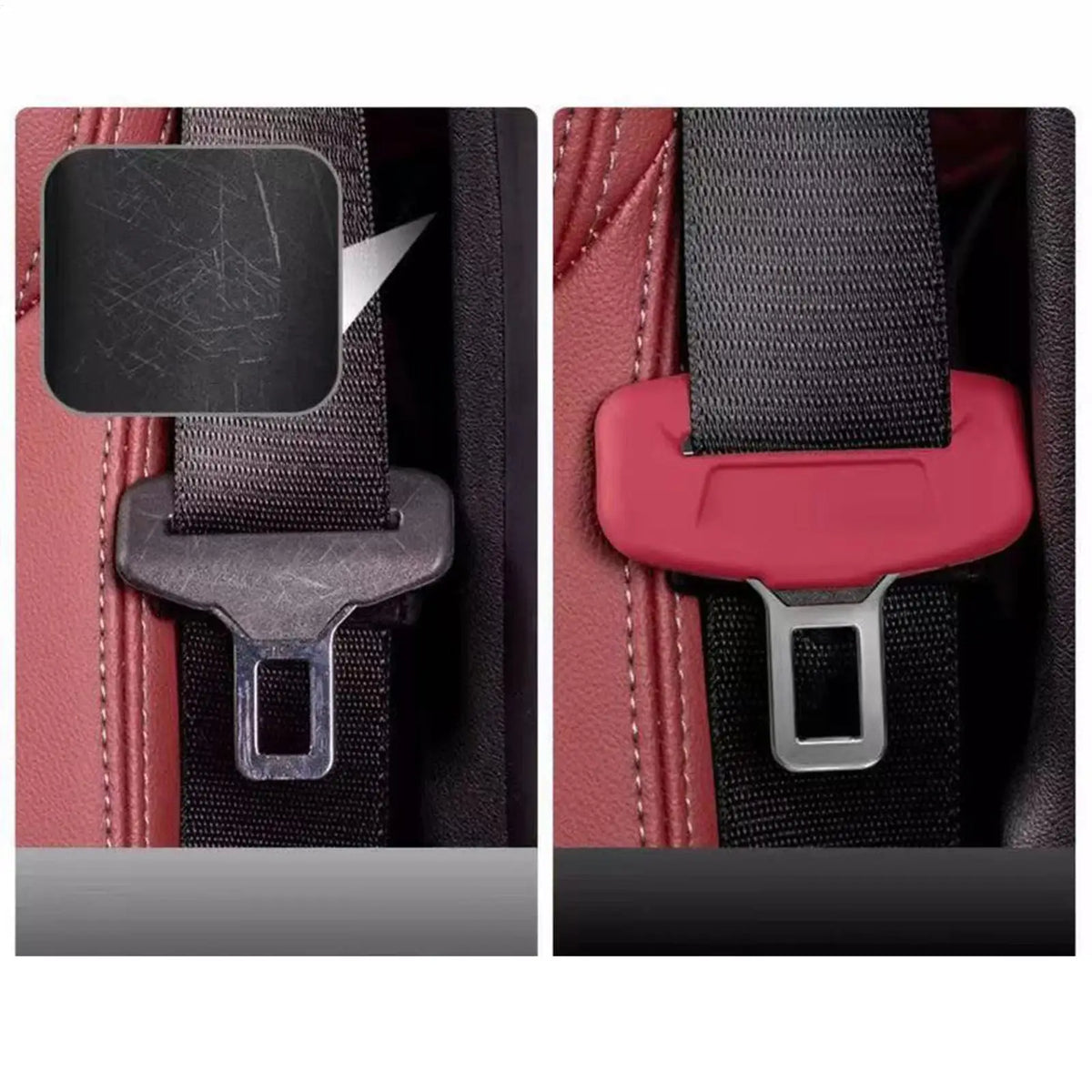 Silicone Seat Belt Buckle Protector Cover – 4 Pack Universal Seat Belt Buckle Cover Babs