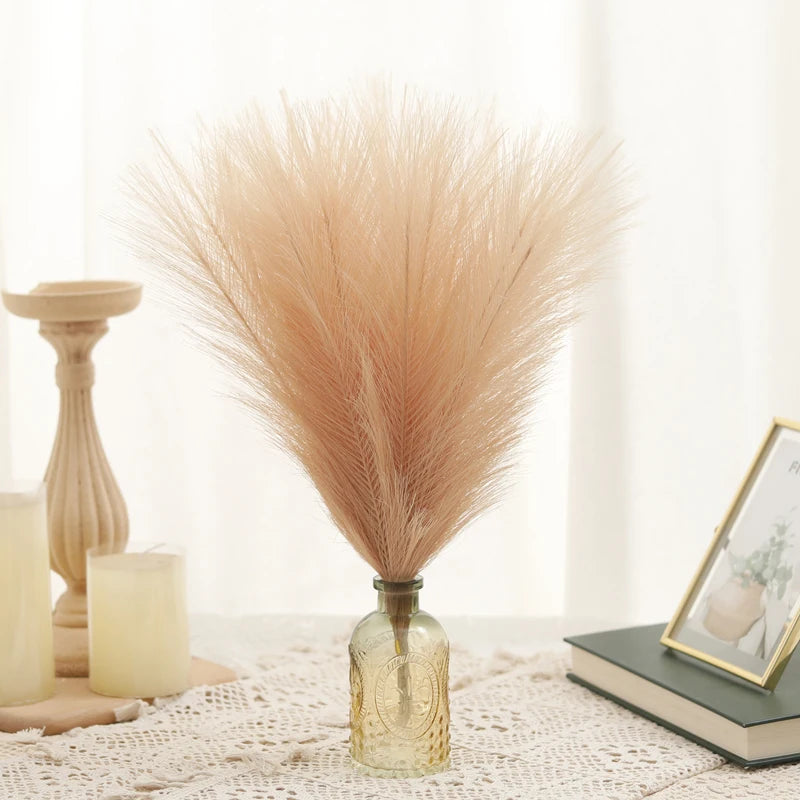 10-Piece Artificial Pampas Grass Bouquet – Boho Home Decor Artificial Floral Bouquet Babs