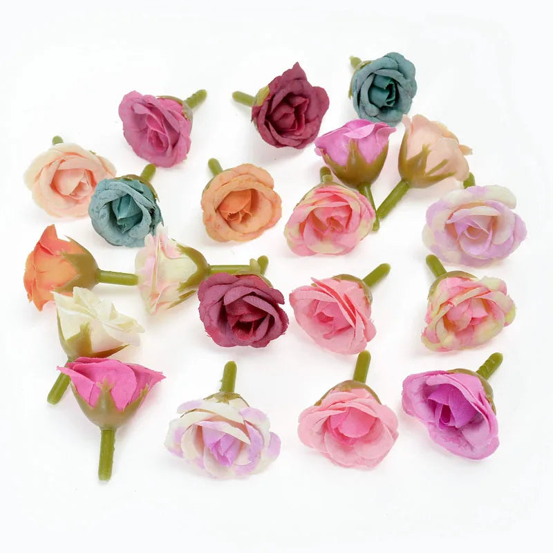 30/50Pcs Silk Artificial Rose Heads – Wedding & Party Décor Artificial Silk Flowers Babs