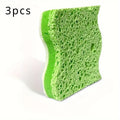 Non-Scratch Wood Pulp Cotton Scrub Sponge – Double-Side Design Dishwashing Scrub Sponge Babs 3pcs