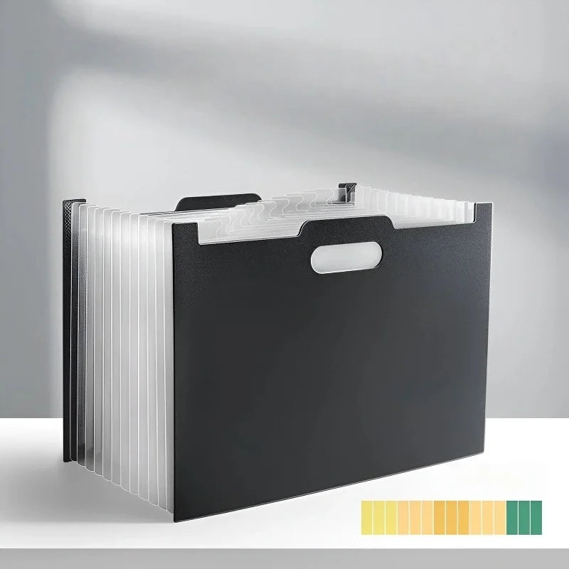 13-Pocket Accordion File Organizer – A4 & Letter Expanding Folder Accordion File Organizer Babs Black