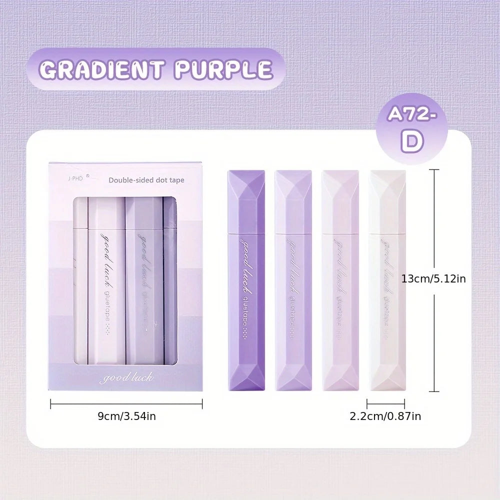 4pcs Dot Tape Runner – Pen-Style Double Sided Adhesive Dispenser Craft Adhesive Dispenser Babs