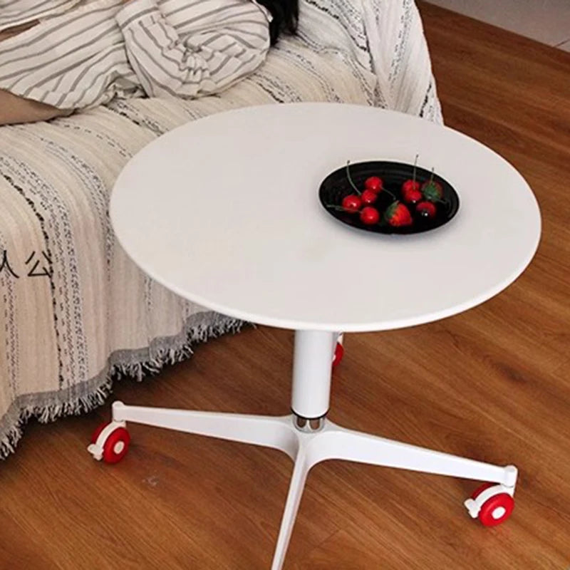 Nordic Round Coffee Table – Height Adjustable, Portable Side Table Coffee Side Table Babs