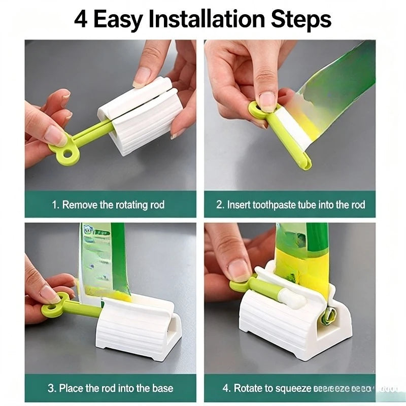 Manual Rolling Tube Squeezer – Toothpaste & Cosmetics Tube Squeezer Dispenser Babs