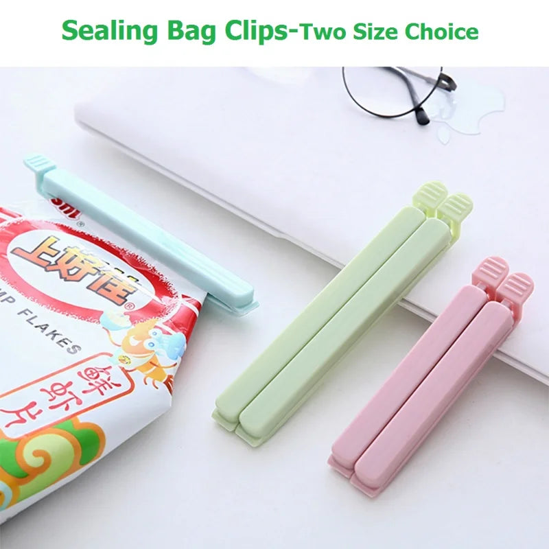 10-Pack Food Bag Sealing Clips – 12cm & 15.5cm Kitchen Clamps Food Bag Clips Babs
