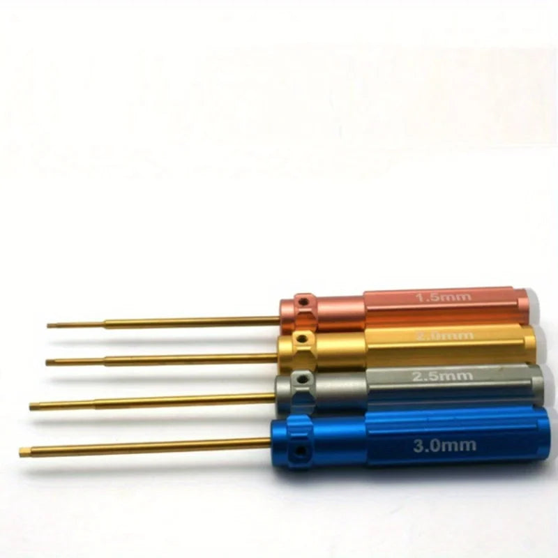 4-Piece RC Model 450 Hex Screwdriver Set 1.5–3.0mm S2 Steel Hex Screwdriver Set Babs 4pcs