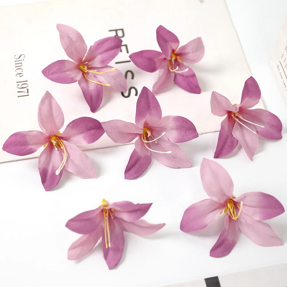 Artificial Silk Rose Flower Heads – Wedding & Home Decor Artificial Silk Flowers Babs Purple 10Pcs