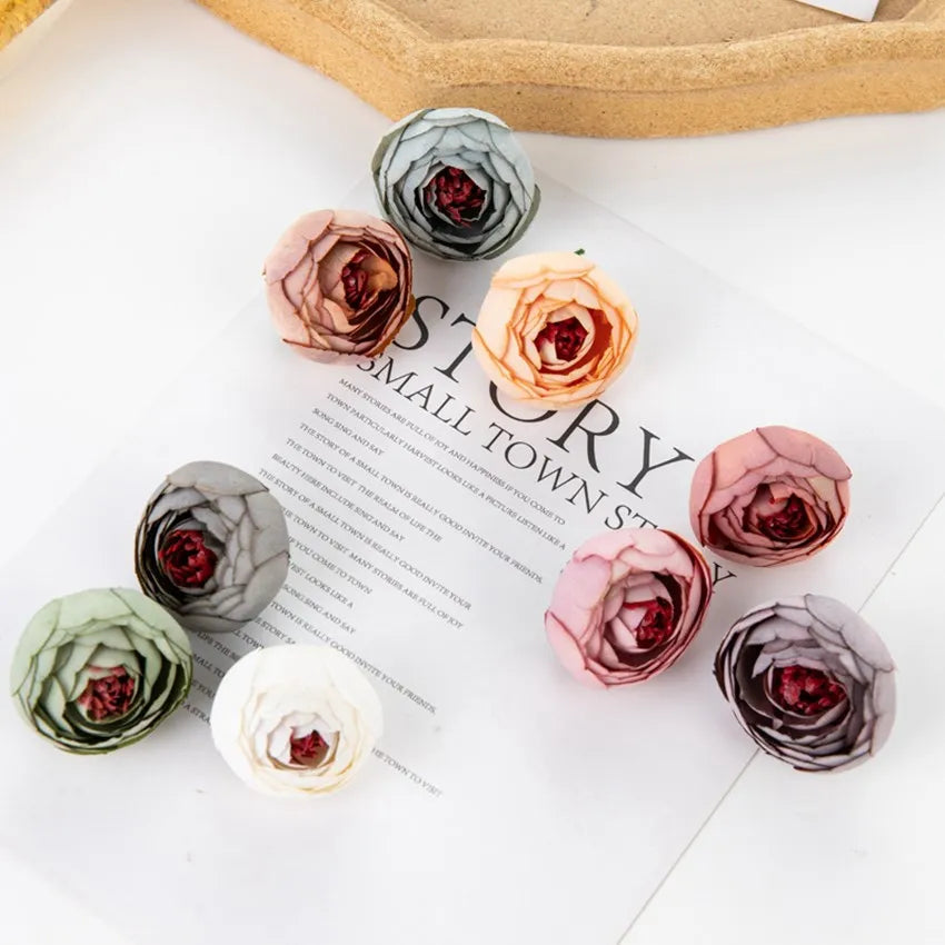 Silk Tea Rose Buds 50/100pc – Artificial Flowers for Weddings Artificial Silk Flowers Babs