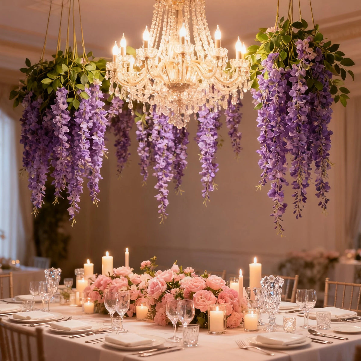 Artificial Silk Orchid Vine Garland for Wedding & Home Decor Artificial Flower Garland Babs