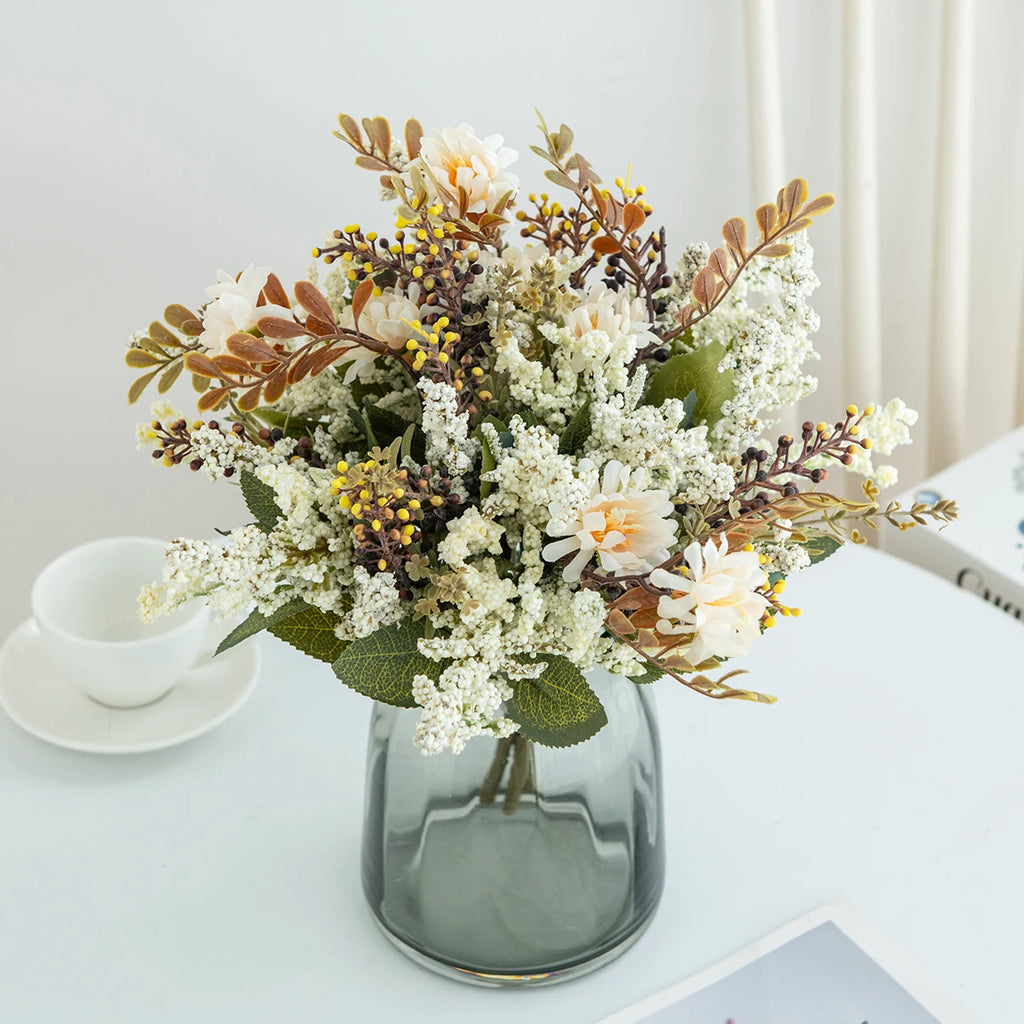 Silk Chrysanthemum Artificial Flowers for Wedding & Home Decor Artificial Flowers Babs