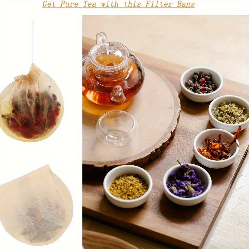 200pcs Unbleached Nylon Drawstring Tea Infuser Bags – Loose Leaf Tea Infuser Bags Babs