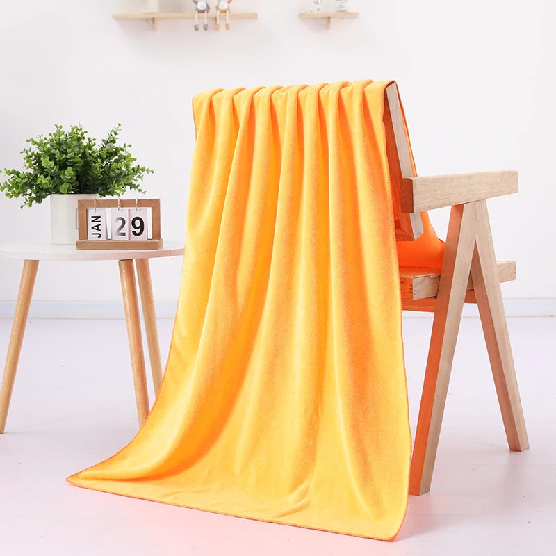 Super Large Thick Microfiber Bath Towel – Quick-Dry & Soft Microfiber Bath Towel Babs yellow 120X200CM