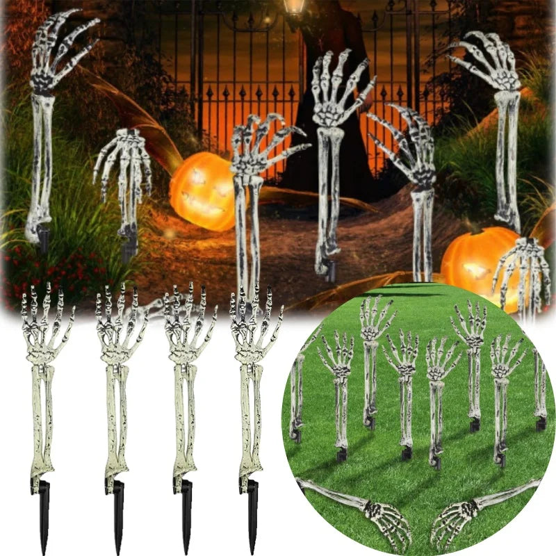 Halloween Skeleton Arm Stakes – Realistic Lawn Graveyard Decor Halloween Yard Decor Babs