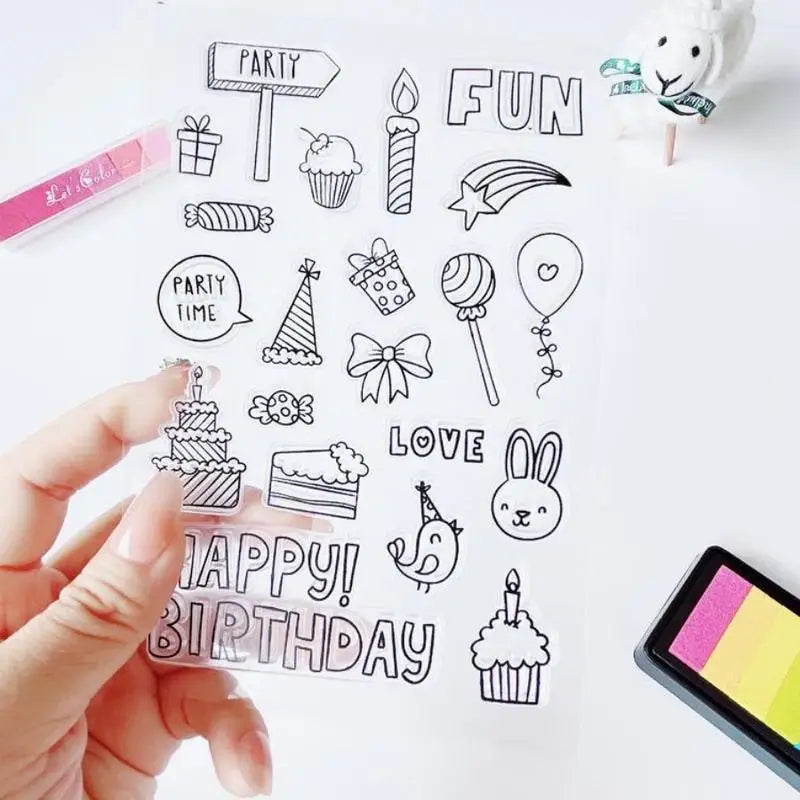 DIY Cartoon Silicone Stamp – Calligraphy & Birthday Gift Craft Silicone Stamp Babs