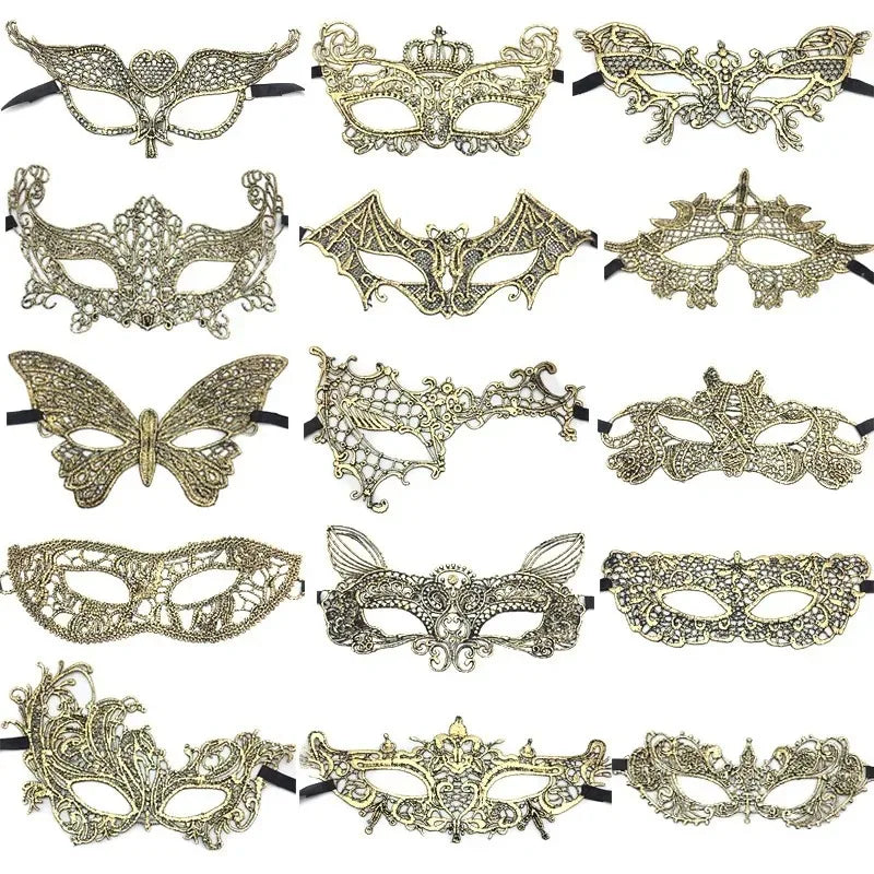 24pcs Lace Masquerade Eye Masks – Venetian Cosplay Party Set Masquerade Eye Mask Babs