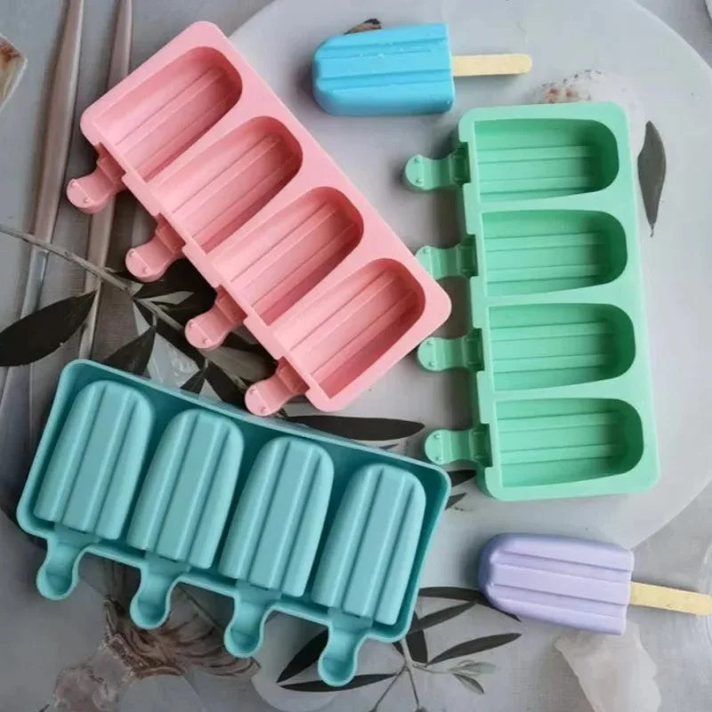 Classic Striped Silicone Popsicle Molds | Homemade Ice Cream Popsicle Mold Babs