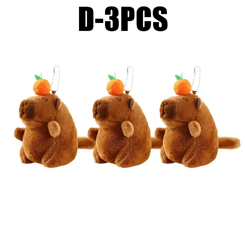 Cute Capybara Plush Keychain – Bubble Pop & Tail Wag Plush Keychain Toy Babs D-3PCS