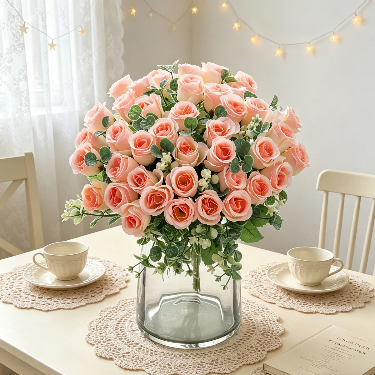 Silk Artificial Flower Bouquet – 10-Head Wedding & Home Decor Artificial Flower Bouquet Babs