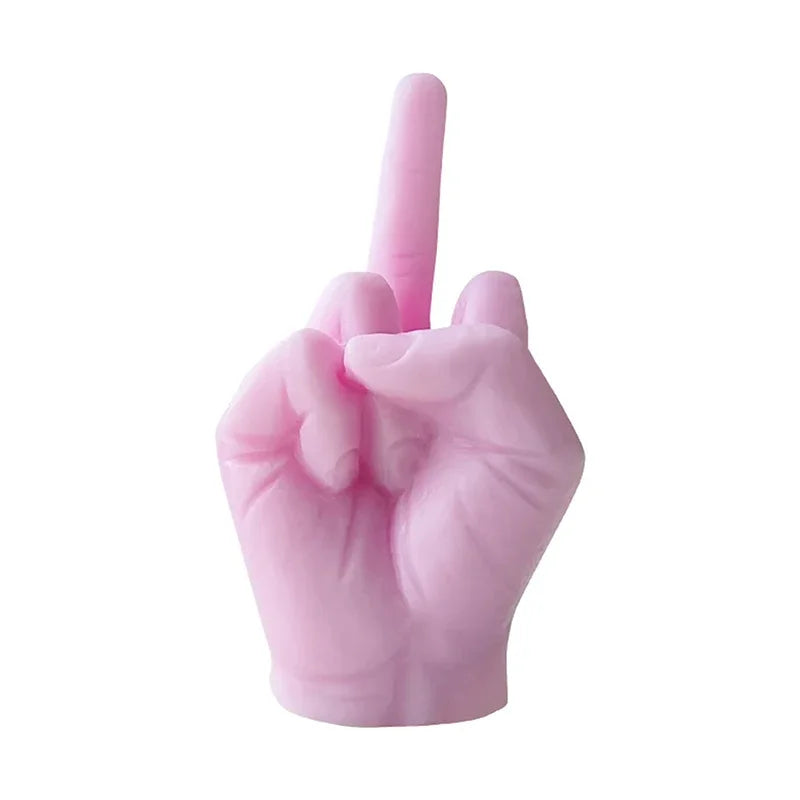 Middle Finger Soy Wax Scented Candle | Funny Novelty Gift Novelty Shaped Candle Babs