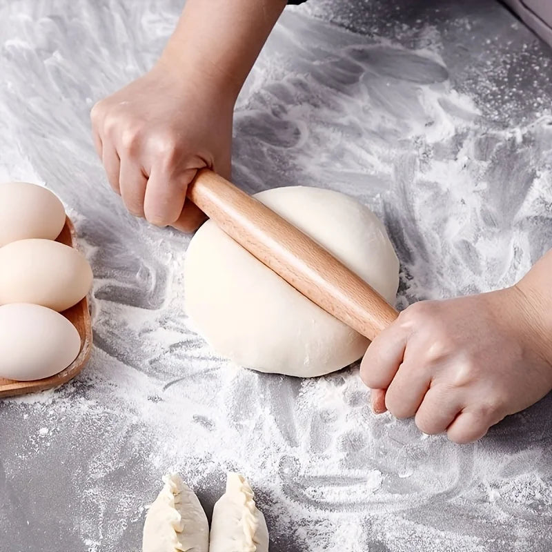 Wooden Pointed Rolling Pin – Dumpling & Dough Baking Tool Wooden Rolling Pin Babs