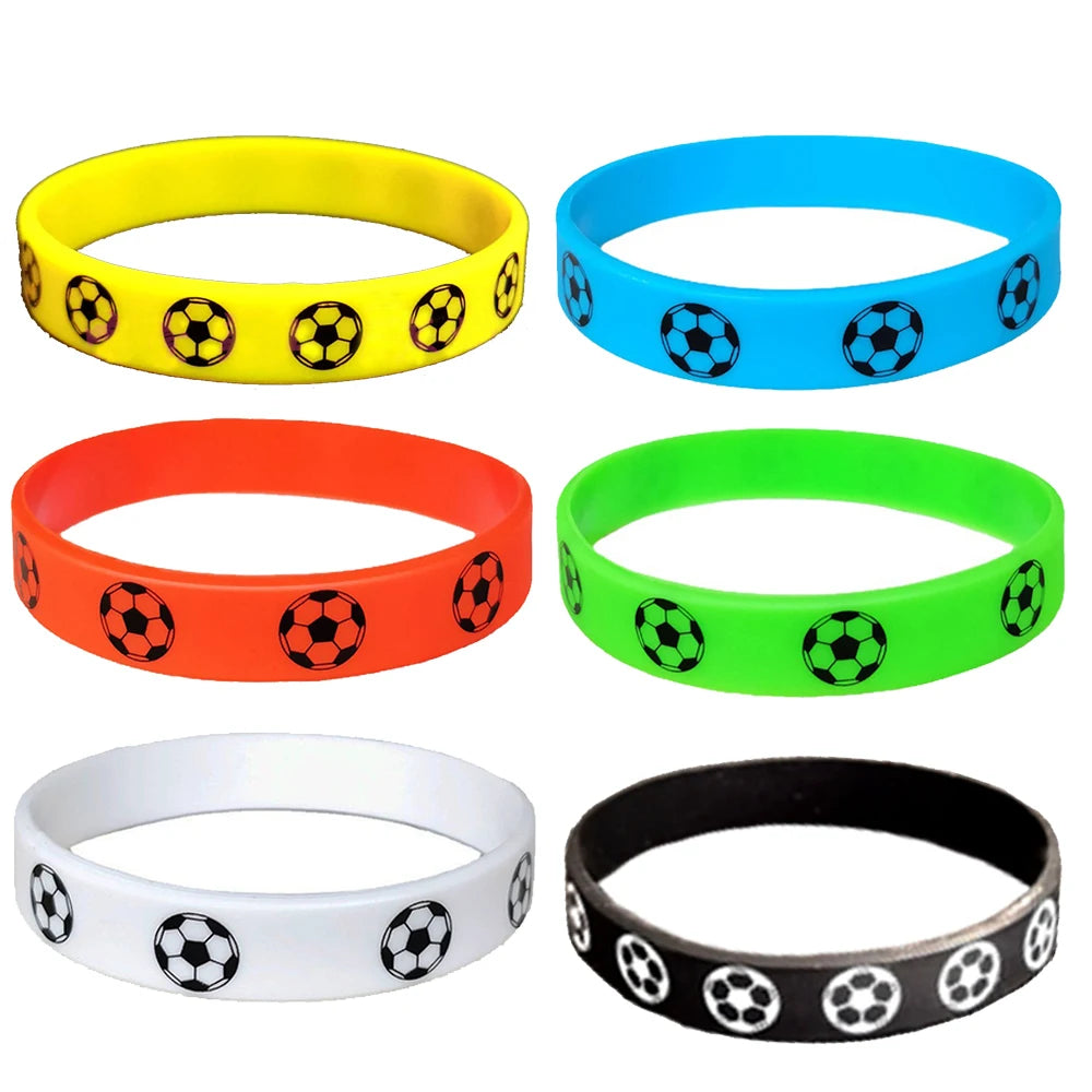 Soccer Silicone Wristbands 6-42 Pcs | Party Favors & Events Silicone Wristbands Babs Mix 24 Pcs