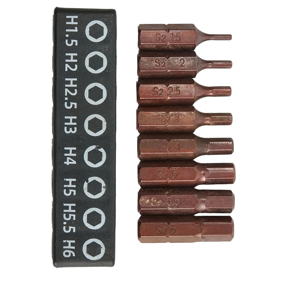 8-Pc Magnetic Screwdriver Bit Set – PH Torx Hex, 1/4" Shank Screwdriver Bit Set Babs