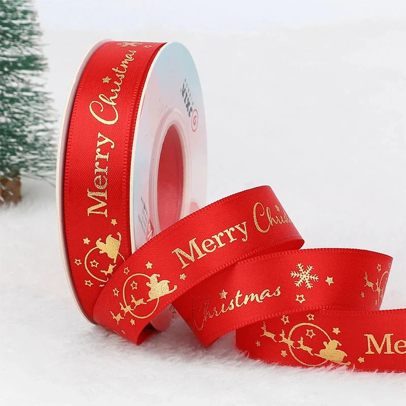 5m Christmas Ribbon – Gift Wrap, Tree & Holiday Décor Christmas Craft Ribbon Babs 2cm-16 5M