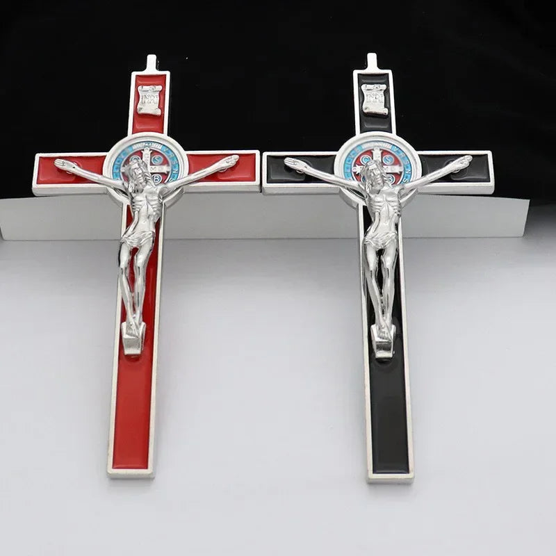 Saint Benedict Crucifix Cross Pendant – Catholic Zinc Alloy Charm Religious Charm Pendant Babs