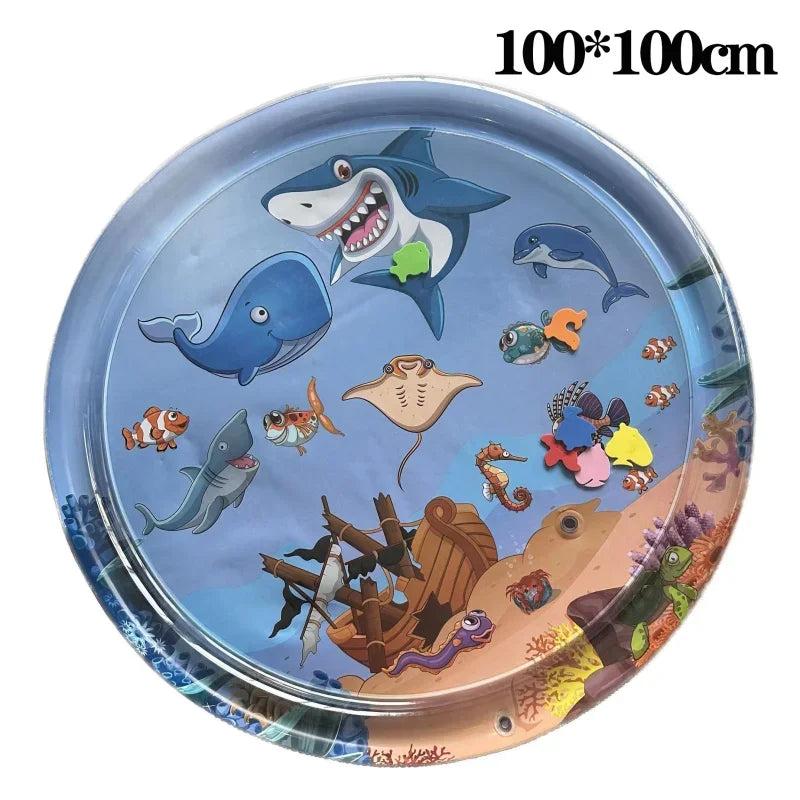 Inflatable Water Play Mat for Cats, Dogs & Babies | PVC Sensory Pet Water Play Mat Babs Style C