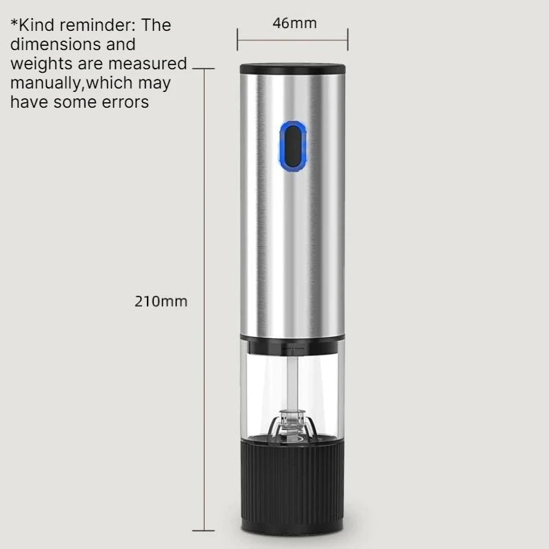 Electric Rechargeable Salt & Pepper Grinder – 5 Coarseness Levels Electric Spice Grinder Babs