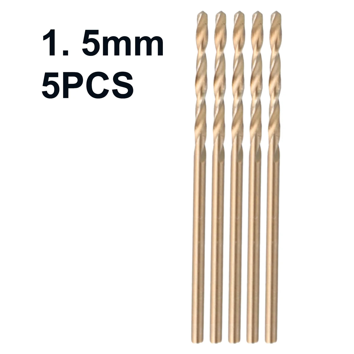 5-Piece M35 Cobalt HSS Drill Bit Set 1–4mm – Metal & Wood Cobalt Drill Bit Set Babs 1.5mm 5PCS