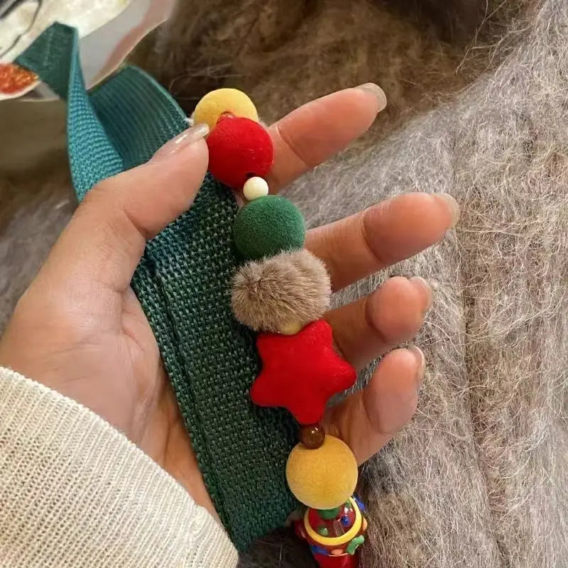 Wool Felt Christmas Tree Keychain Bag Pendant & Phone Charm Holiday Keychain Charm Babs