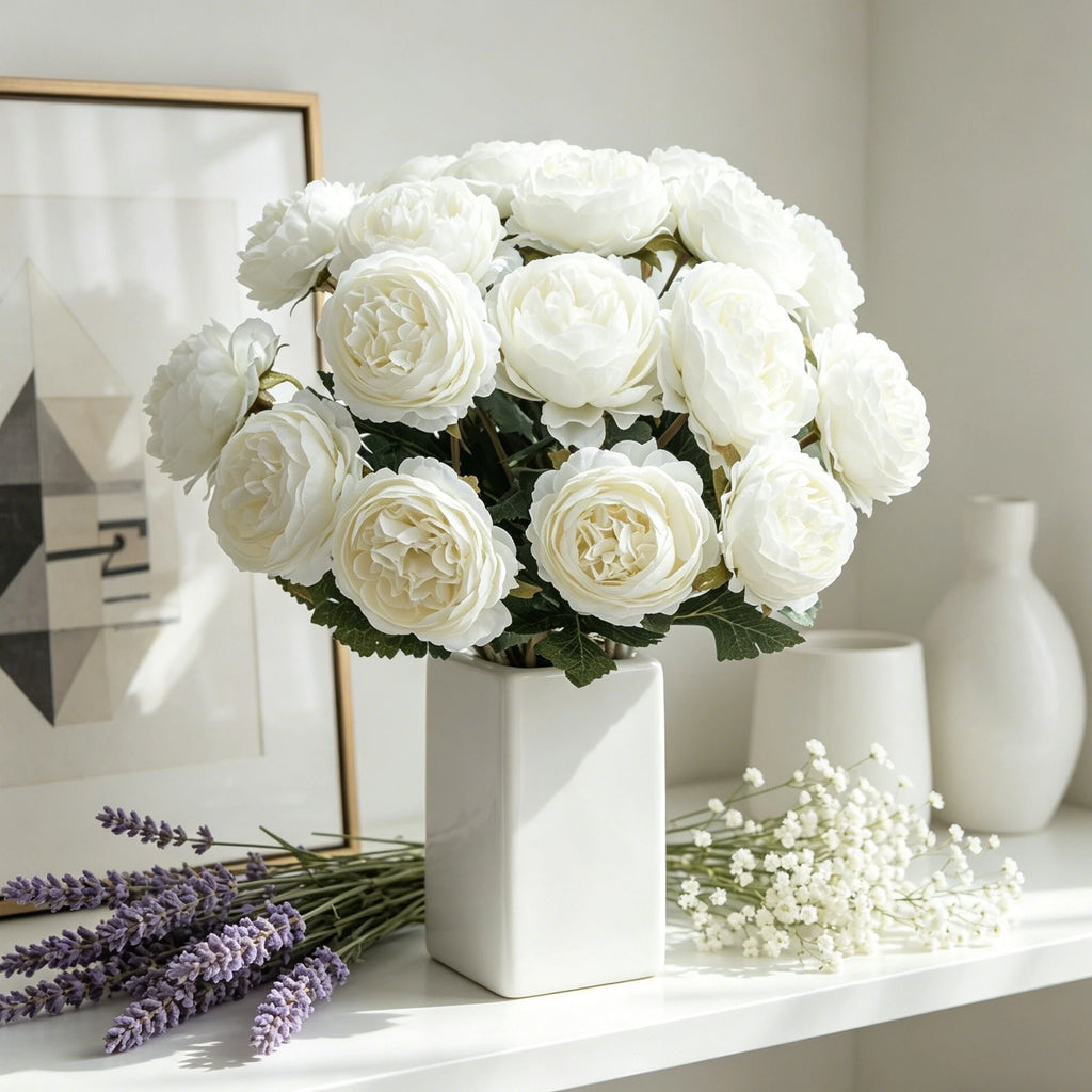 Artificial Lotus Peony Flowers – Wedding & Home Décor Bouquet Artificial Flower Bouquet Babs