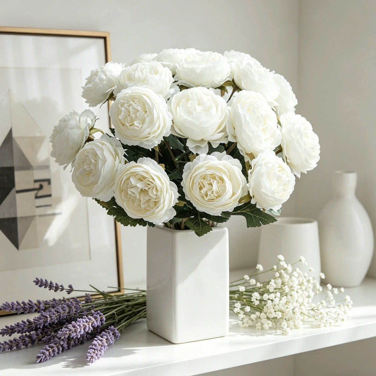 Artificial Lotus Peony Flowers – Wedding & Home Décor Bouquet Artificial Flower Bouquet Babs