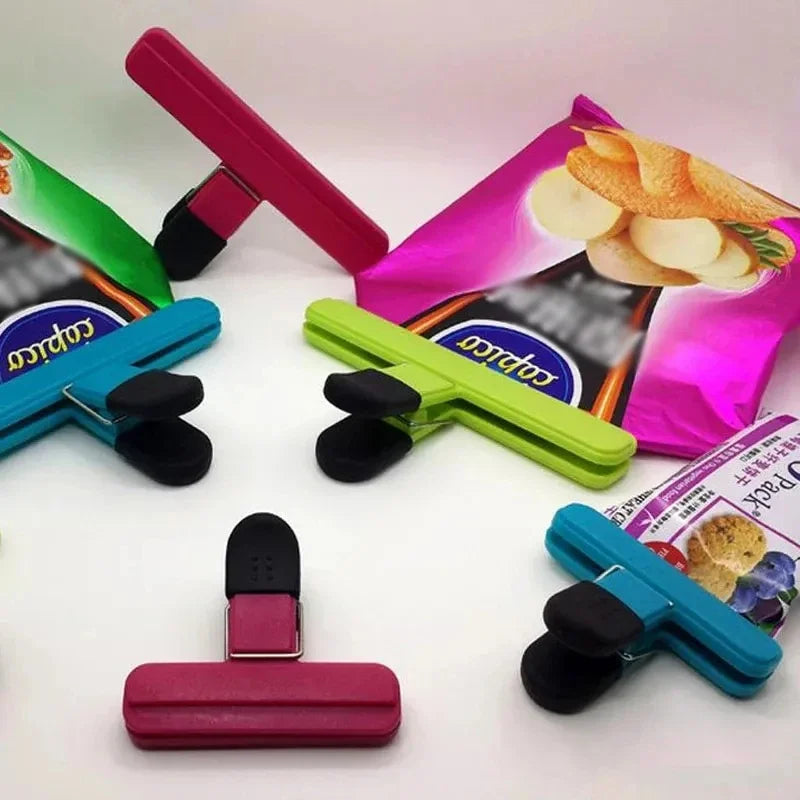 Plastic Bag Sealing Clips – Airtight Food Storage Clamps (2 Sizes) Food Storage Clips Babs