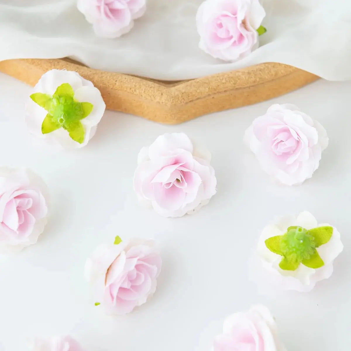 Silk Rose Tea Bud Artificial Flowers – Wedding & Home Décor Artificial Silk Flowers Babs Color4 50pcs