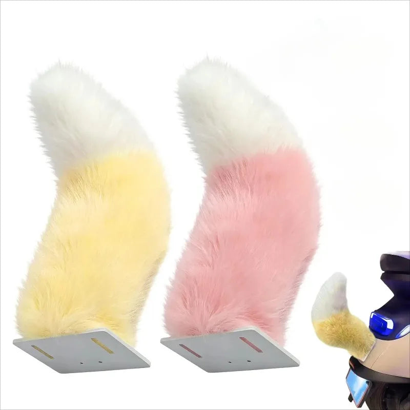 Remote Control Wagging Fox Tail Scooter Car Decoration Vehicle Tail Decor Babs
