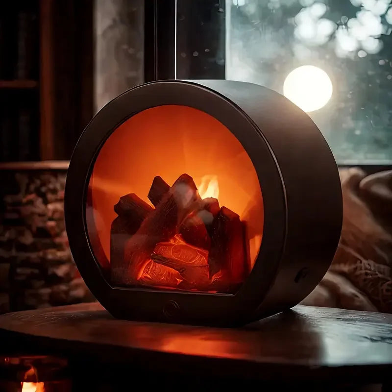 LED Fireplace Lamp Realistic Flame – Battery & USB Tabletop Decor Decorative Flame Lamp Babs