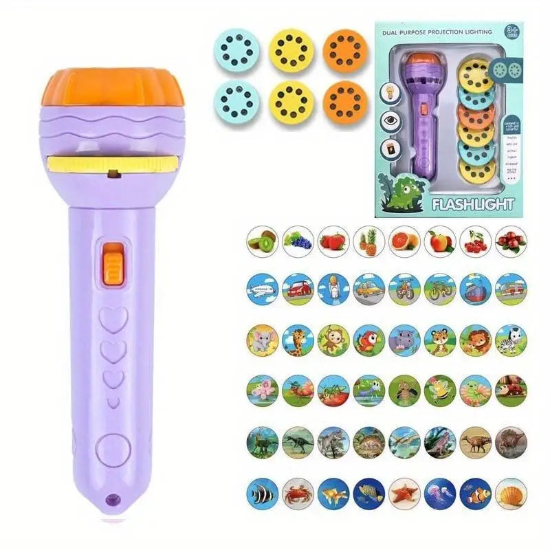 Flashlight Projector Torch Lamp Toy – Baby Bedtime Gift Kids Projector Toy Babs