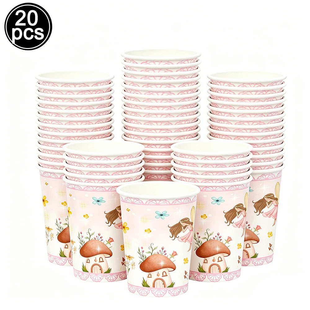 Fairy Party Supplies – Enchanted Garden Disposable Tableware Disposable Party Tableware Babs plum