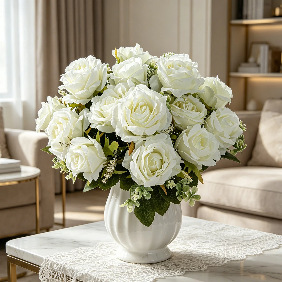 Silk Rose Artificial Flower Bouquet for Wedding & Home Décor Artificial Flower Bouquet Babs