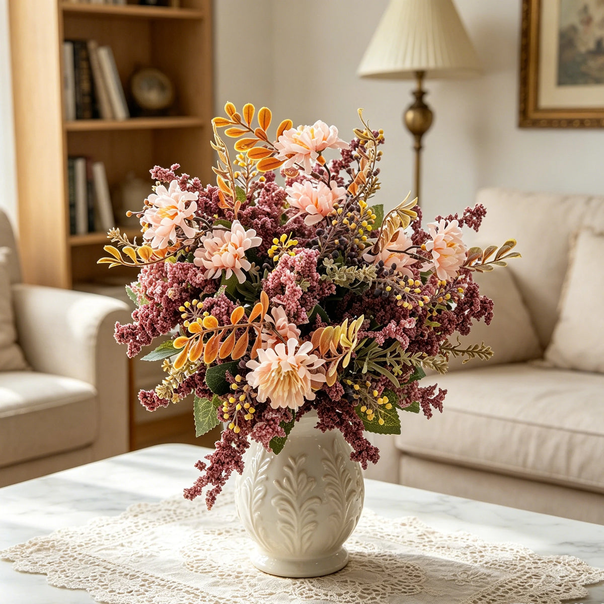Silk Chrysanthemum Artificial Flowers – Wedding & Fall Décor Artificial Flower Stems Babs